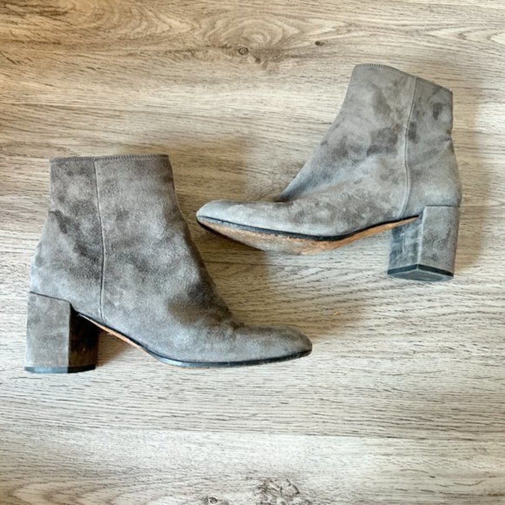 Vince Women's Blakely Suede Bootie in Steel Size 7 - Picture 2 of 9